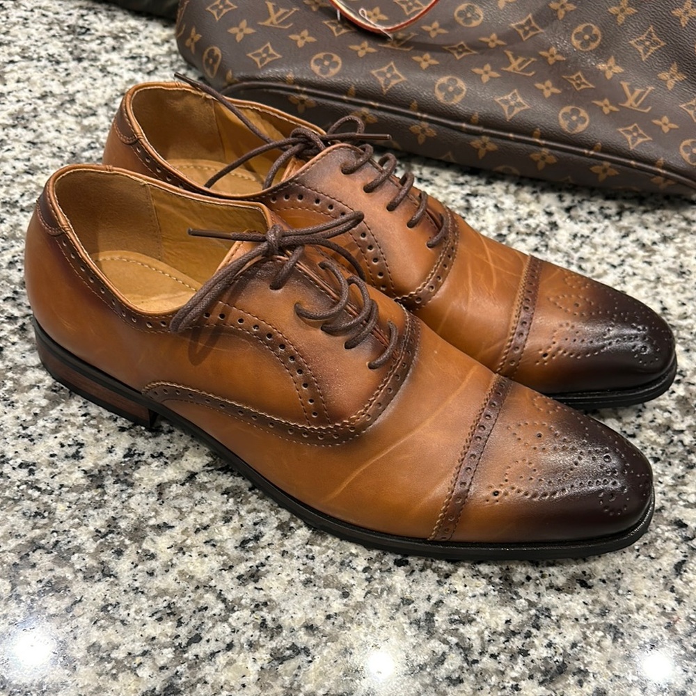 Men's Brown Leather Dress Shoes